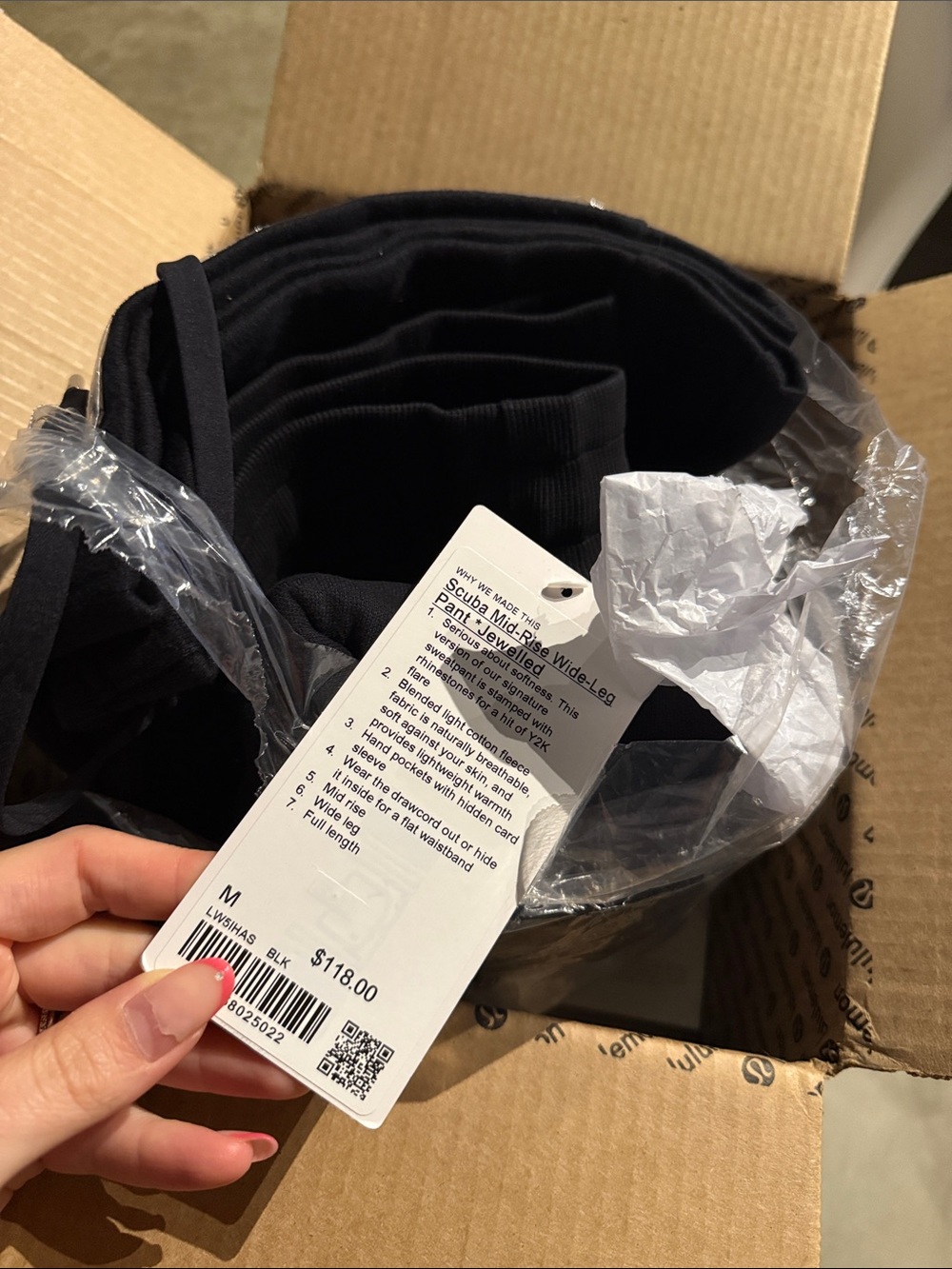 lululemon athletica Black Wide-Leg Joggers with Logo - Picture 6 of 6
